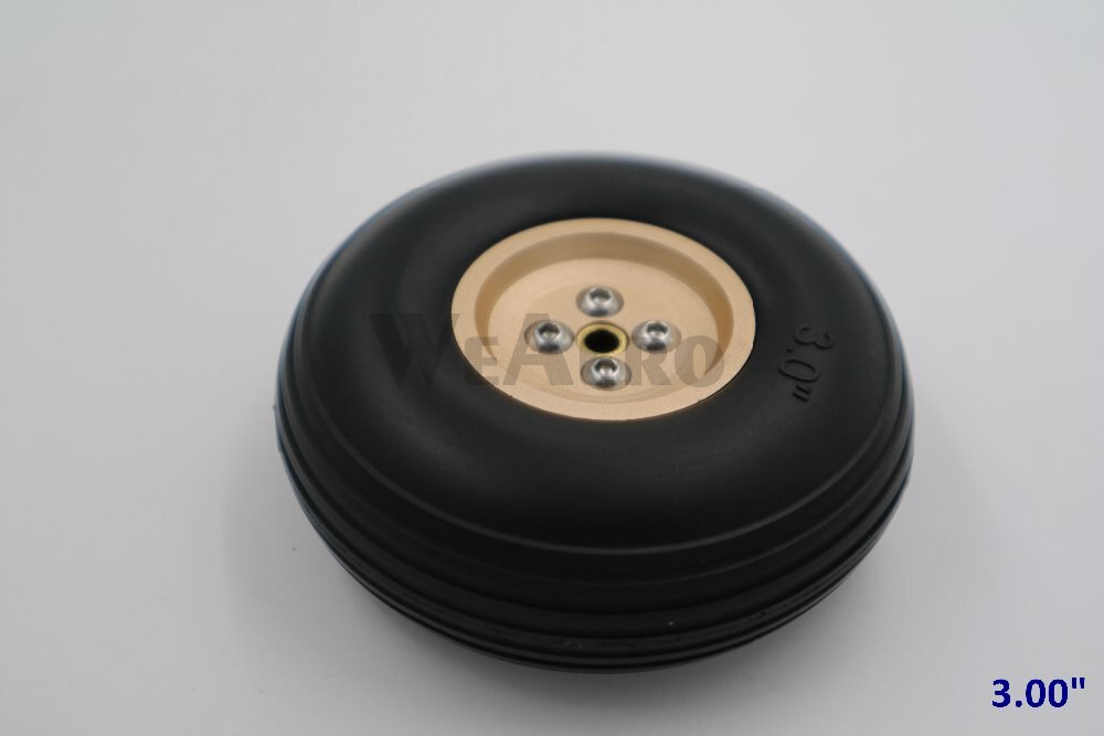 RC Vliegtuig PU wiel met Dia-Casting Aluminium hub 3.0 &#39;&#39;/76mm voor 20cc-30cc RC vliegtuigen