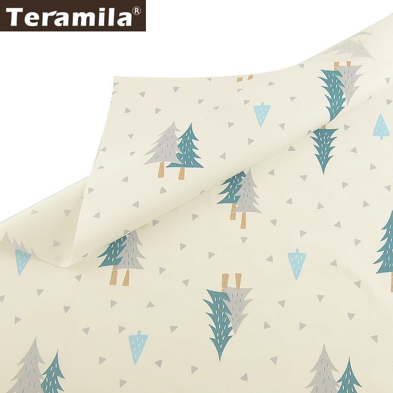 Teramila Telas arbres 100% coton sergé tissu mètre tissu bricolage à la main Patchwork courtepointes robe Tissus draps rideaux