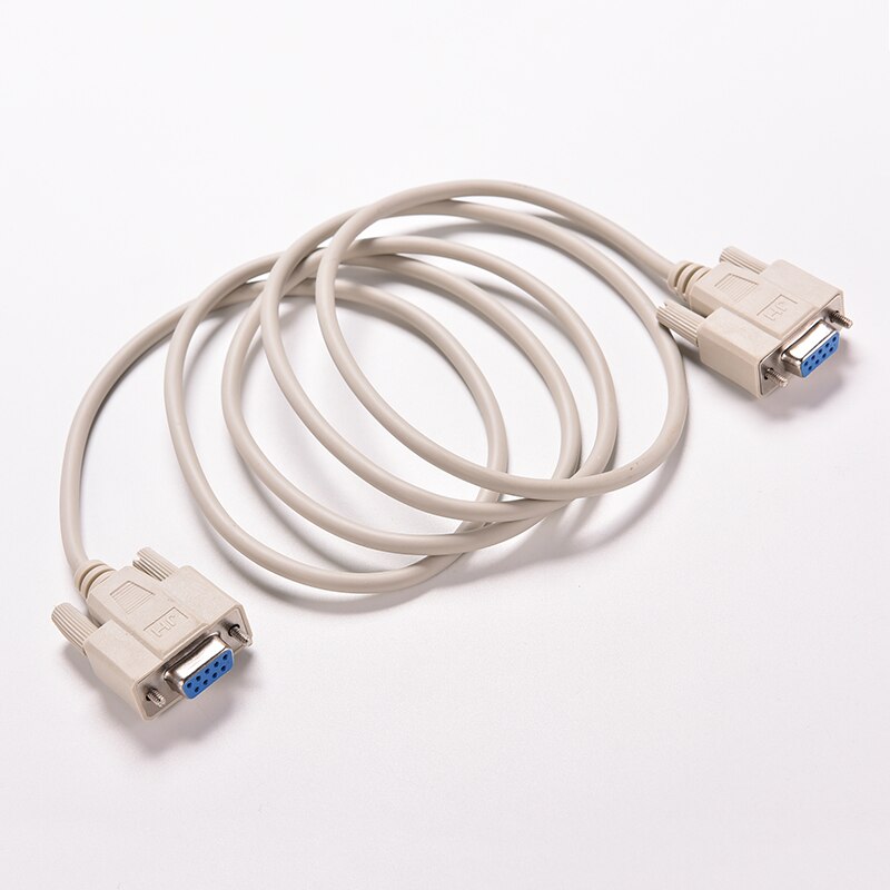 1PC 5ft F/F Serial RS232 Null Modem Cable Female to Female DB9 FTA Cross Connection 9 Pin COM Data Cable Converter PC Accessory