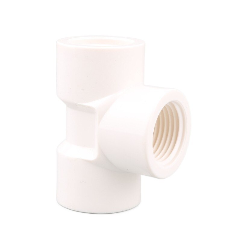 1pc PVC Female Thread Connector Straight Elbow 3-Way Full Thread Connector For Garden Irrigation Pipe Adapter Aquarium Fittings: 1 inch / Tee