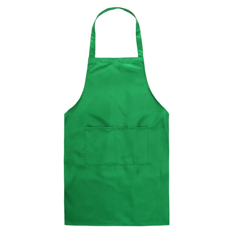 9 Colors Kitchen Cooking Aprons 60*70cm Brief Pockets Cleaning Indoor Use Mother Girl Baking Dress Plain Home Tool: 04