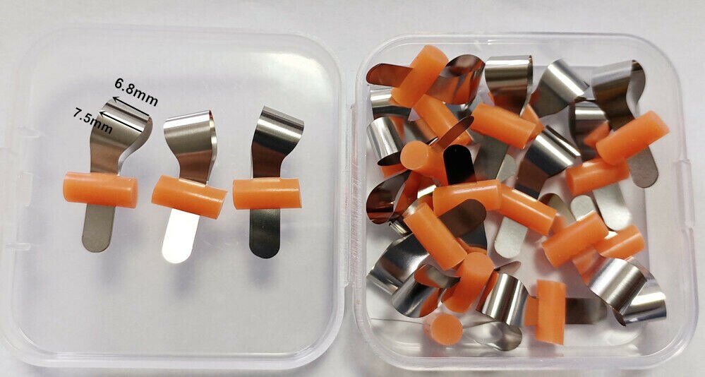 Dental SS Preformed Forming Sheet Matrix Band With Silionce Holder Orange Child