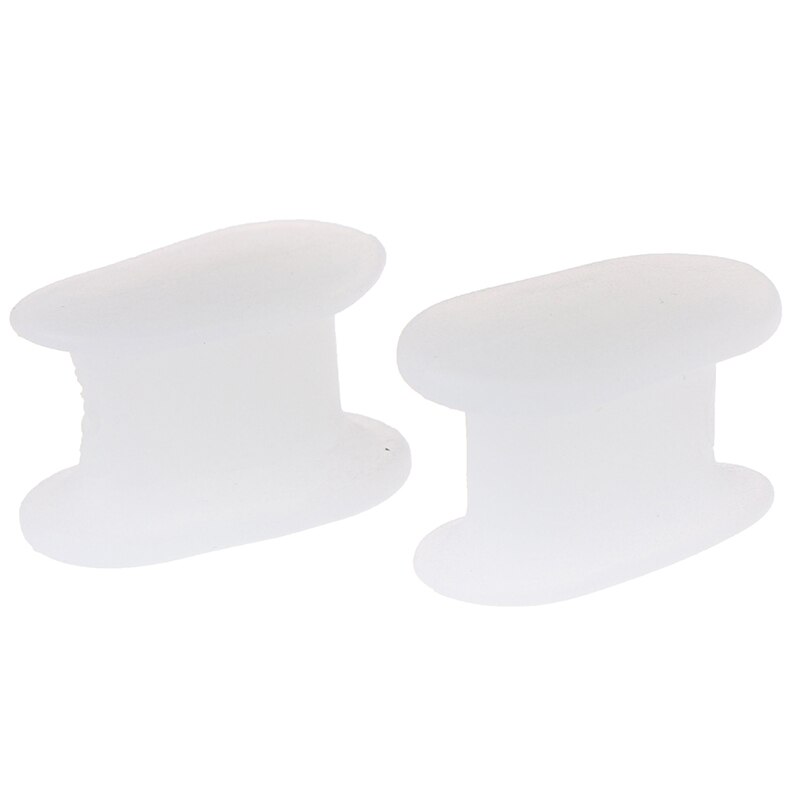 1Pair 1 holes Silicone Gel Bunion Toe Separator Stretcher Spacer Straightener Corrector Foot Care Tool: Dark Khaki