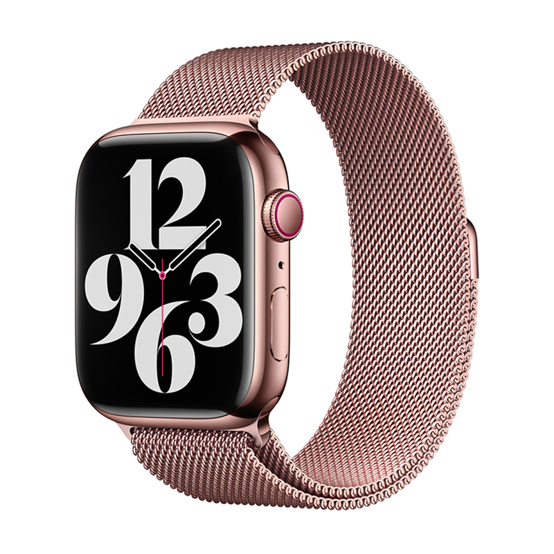 Milanese Loop Strap For Apple Watch Band 46mm 49mm 44mm 40mm 45mm 41mm Metal Classic Bracelet iWatch Series 10 4 5 6 7 8 9 Ultra: Red Black / 14mm