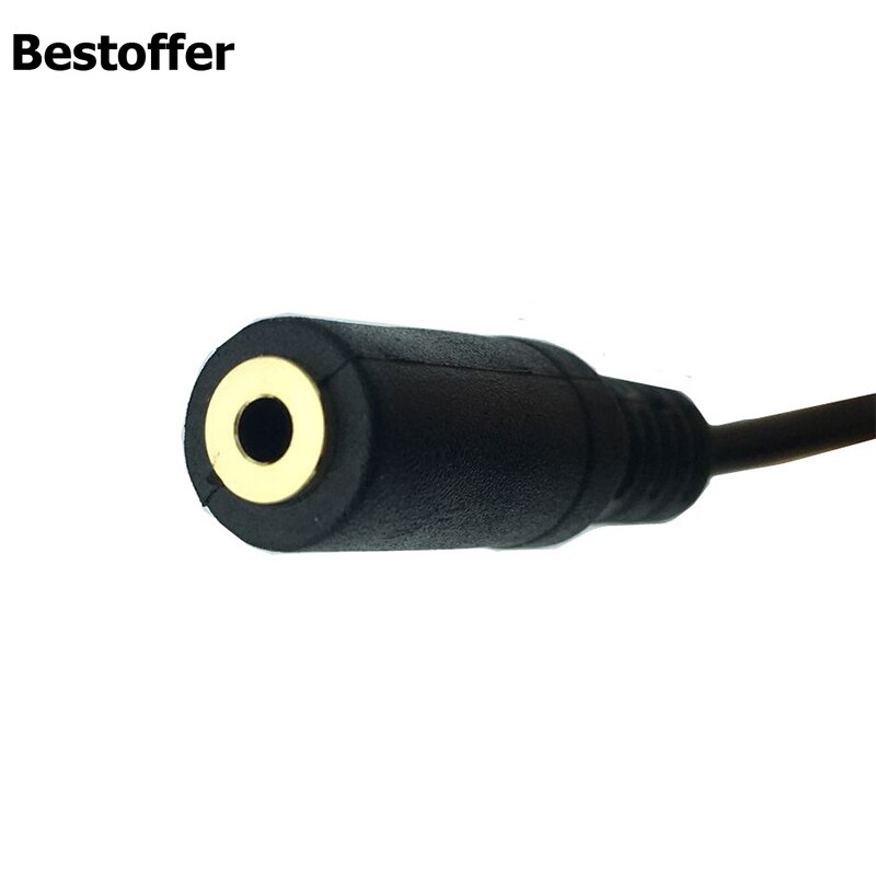 30Cm Dc 2.5Mm 3Pole Vrouwelijke Plug Aux Audio Trrs Adapter Converter Kabel