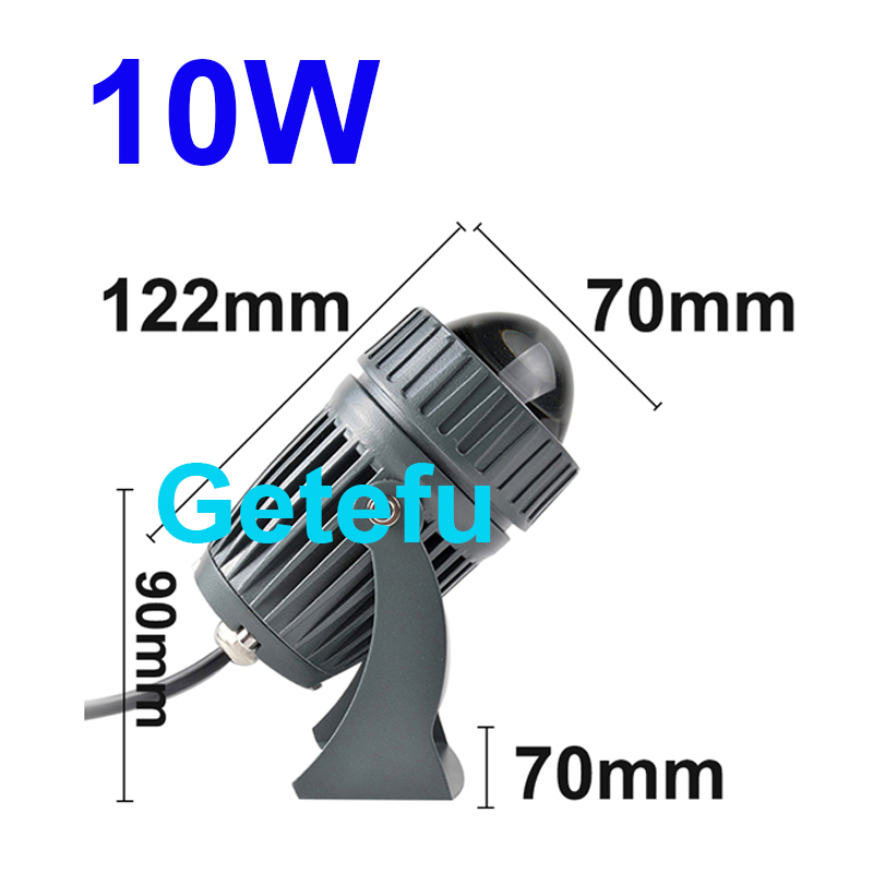 Foco LED al aire libre impermeable IP65 lámpara de pared ángulo estrecho reflector LED 3W 10W lámpara de punto de larga distancia lámpara de arandela de pared
