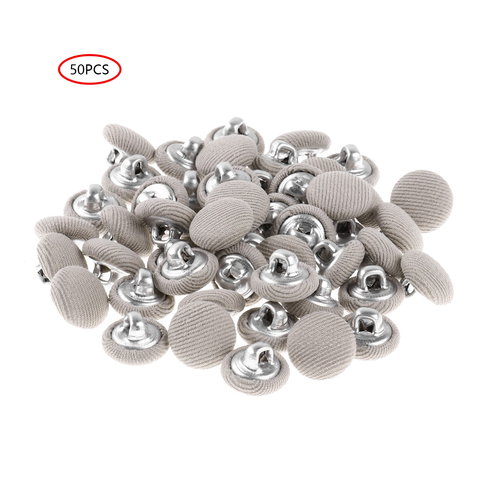 30Stk 40L Gewebe Stoff Gedeckter Knopf 25mm Rund Metall Schaft Nähen #4