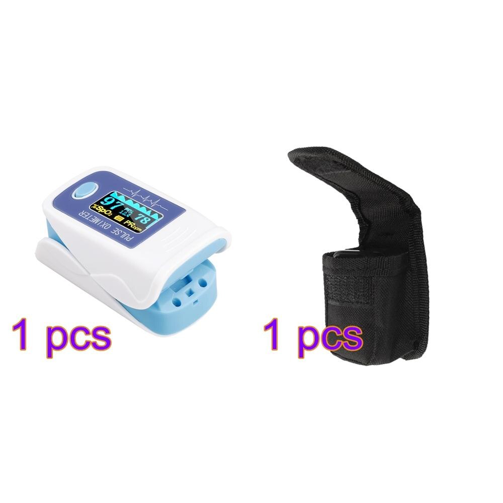 Klar lager 1pc blod ilt monitor finger puls oximeter ilt saturation monitor hurtig uden batteri: Type 1 med kasse