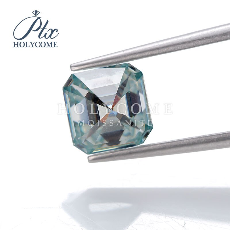 5.5X.5mm gorąca sprzedaż VS1 niebieski Asscher EX skaleczenie podawać próbnik diamentów Ⅱ luźny moissanit dostawca kamieni szlachetnych fabryka rozbić się sprzedaż