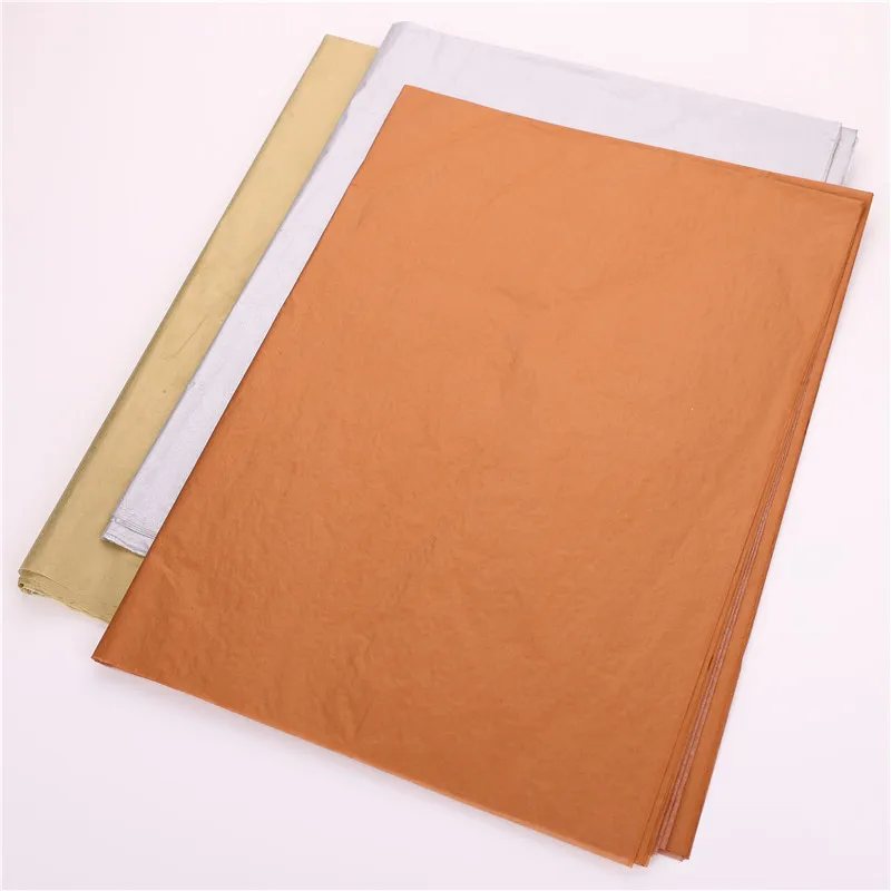 Lot de 20 feuilles de papier de soie, 50x70cm, motifs or, argent, rose, chaussures, vêtements, , floral, vin, emballage