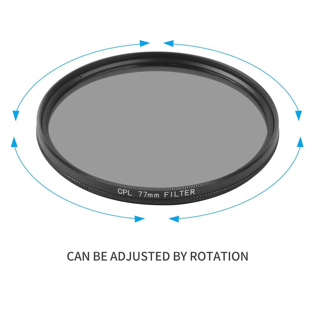 Filtro polarizzatore fotocamera reflex 49mm/52mm/55mm/58mm/62mm/67mm/72mm/77mm/82mm filtro CPL per Canon per accessori obiettivo Nikon DSLR