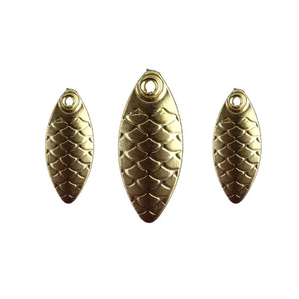 Hoja de señuelo de pesca de Metal 20 piezas, surtido de anillos giratorios de pescado de escamas doradas y plateadas, cuchara de pesca artesanal, accesorio de herramienta de aparejos de cebo