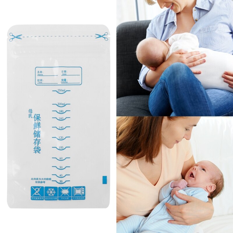 250ML Baby Brust Milch Lagerung Taschen Lebensmittel Lagerung Beutel Vor-sterilisiert BPA FREI