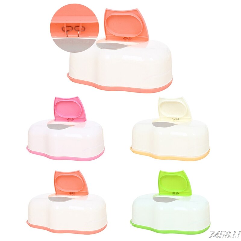 Tissue Box Wet Wipes Plastic Case Toilet Paper Storage Case Napkin Meals Paper Organizer Refillable Container 80 Sheets Storage