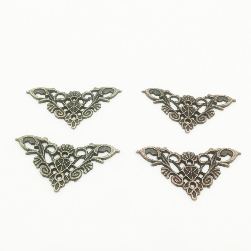 Coins métalliques Vintage pour livres, Scrapbooking, Albums photos, Menus, protection d'angle, artisanat en métal, ornement DIY, 35x35mm, 10 pièces/lot