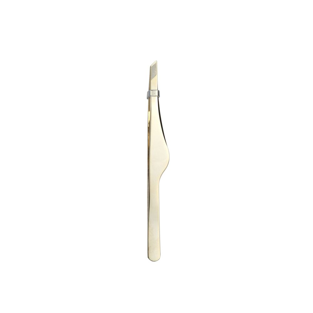 Mond Rvs Valse Wimper Tang Nagel Steentjes Picker Wenkbrauw Pincet Dubbel Ooglid Stickers Nipper: gold