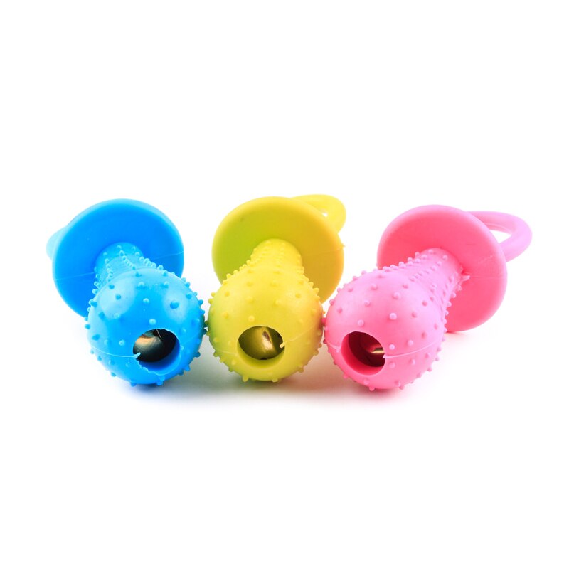 1pc Rubber Toy For Small Dog Pacifier Chew Toys Resistance To Bite Pet Teeth Cleaning Training Supply