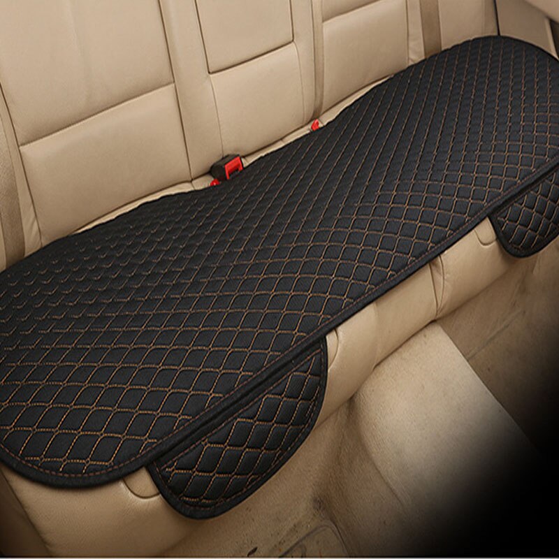 KANGLIDA Flax Car Seat Cover Protector Front Rear Seat Back Cushion Pad Mat with Backrest for Auto Automotive interior Truck Suv: Black gold
