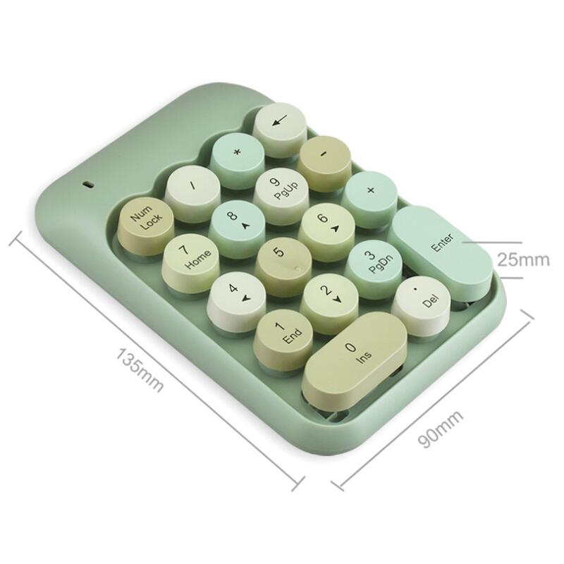 1pc Mini 2.4G Wireless Keyboard 18 Keys Numeric Keypad for Laptop Computer Digital Keyboard for PC Accounting Keyboard Makeup