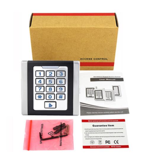 Metal RFID Keyboard Access Control Keypad standalone 2000 users Backlight + 10 Fobs