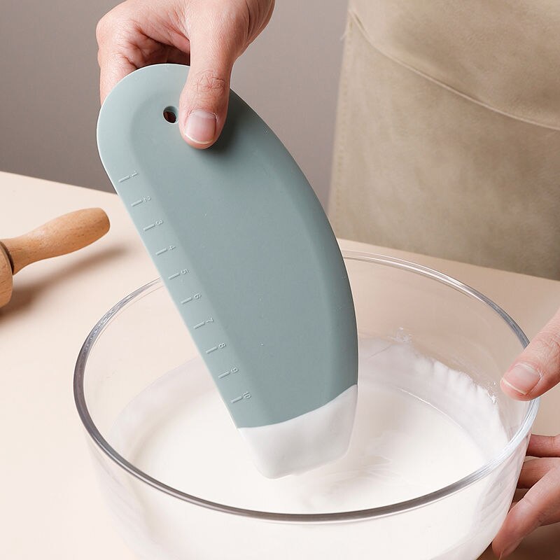 1Pcs Flexible Silicone Bowl Scraper Pastry Best Bench Scraper For Cakes Kitchen Aid Food Scraper For Dish Pan Bowl Dough Tools