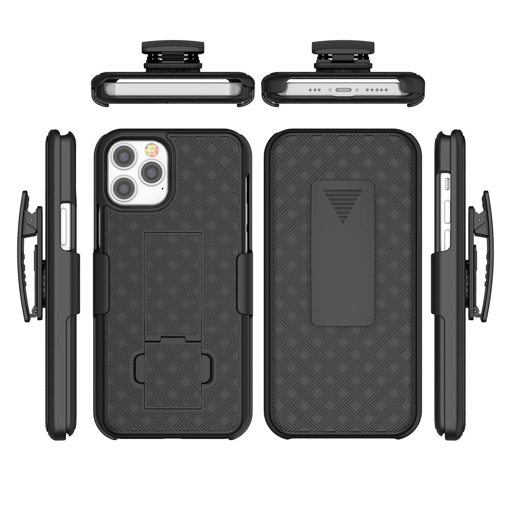 2 in 1 schwer Hülse Halfter Combo fallen mit Ständer Taille Gürtel Clip Telefon Abdeckung für IPhone 12 Profi Max 12 Mini 11 Profi Max Abdeckung