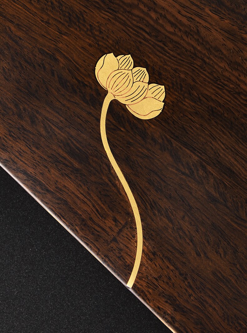 Bandejas de madera negra para té, bandeja Vintage de Kung Fu, bandeja de mesa para té, platos para servir, bandeja decorativa para Ceremonia de té, BI50TT