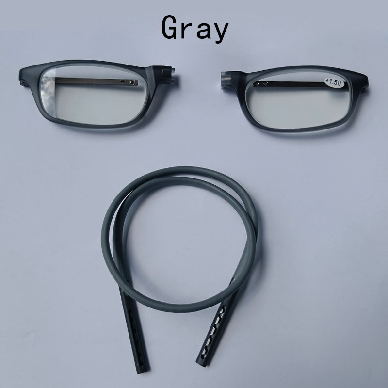 Portable magnetic reading glasses that can be hung around the neck with adjustable lanyard for men and women