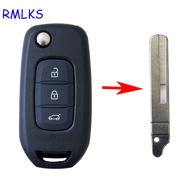 Replacement Remote Car Key Folding Flip Remote Key Shell Case Fob 2 3 Buttons for Renault Kadjar Koleos: 3BTN B