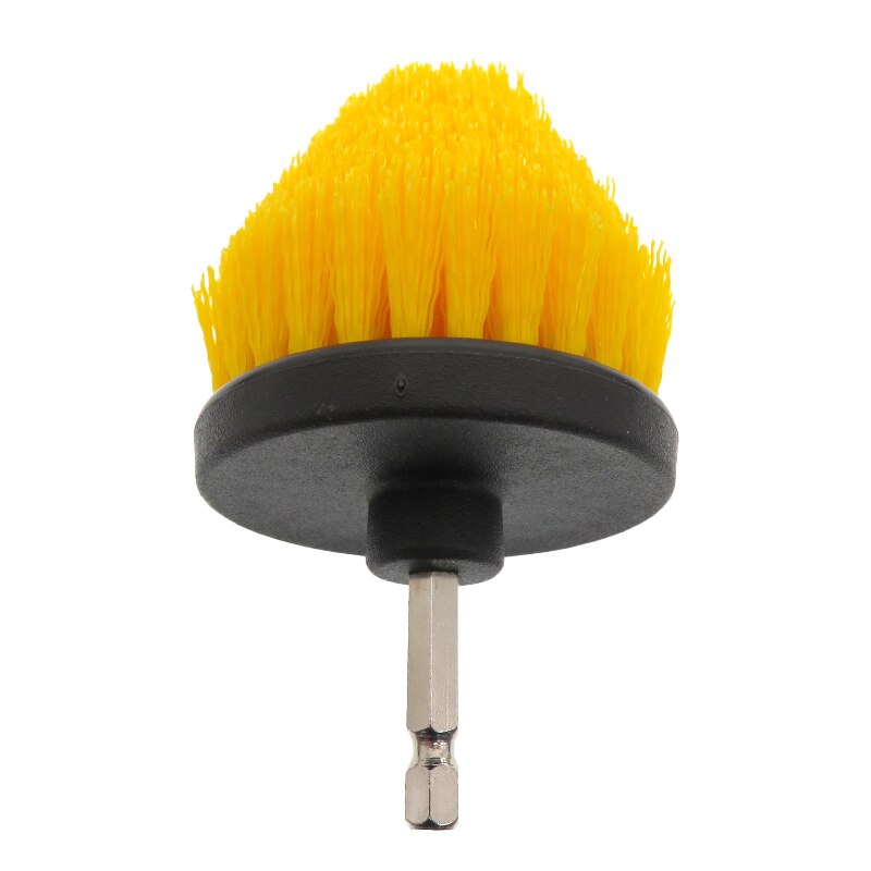 2.5 Inch Elektrische Borstel 6.35Mm Drijfstang Conische Detail Cleaning Tool Voor Meubels Keuken: Yellow