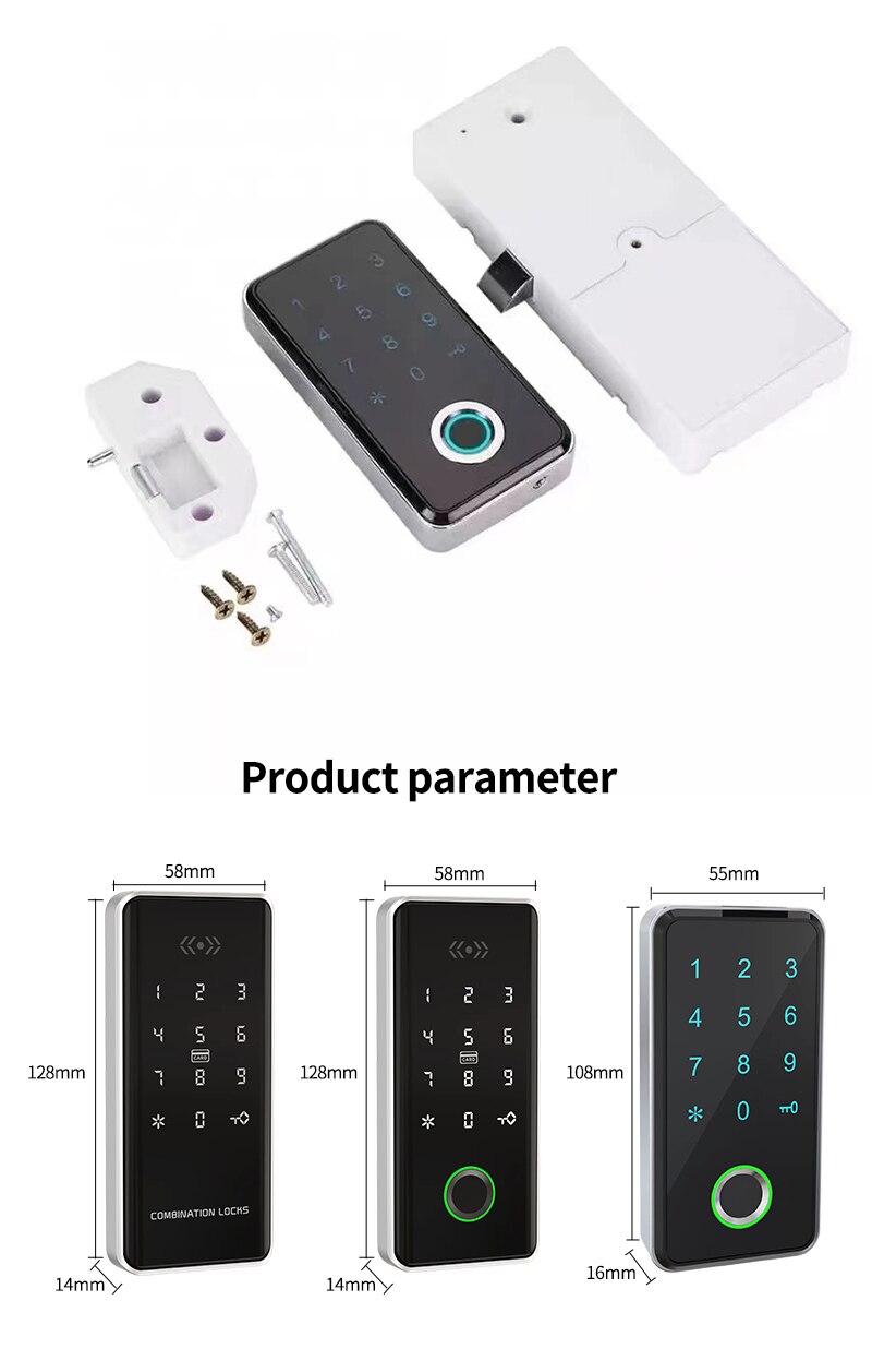 TTLOCK 13,56 Mhz RFID Digitale Schublade Schloss Für Spa Schwimmbad Fitnessstudio Elektronische Schrank sperren Biometrische Elektronische Schloss