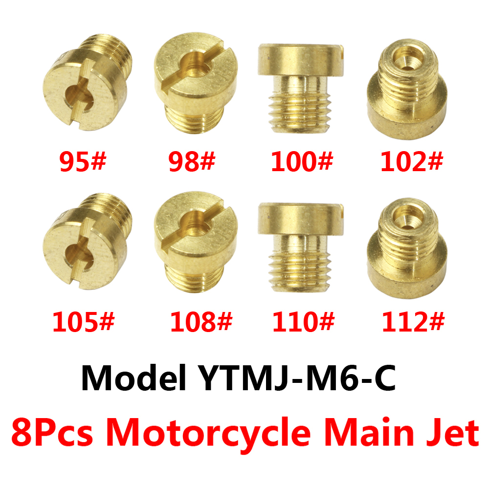 8 Stuks/5 Stuks Hoofdjet M6 6Mm #55-150 Voor Dellorto Carburateur Phnl/Phva/Phbh/Phbl/Phbl/Phvb/Phbg Carb Injector Nozzle: Khaki