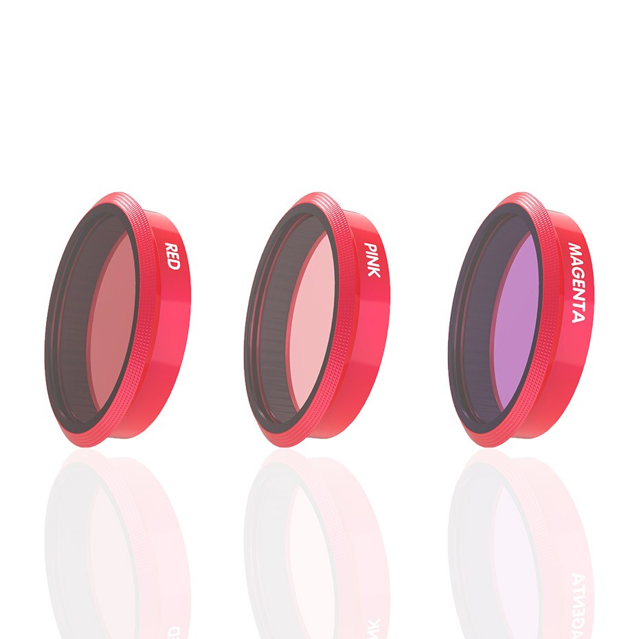 Filter voor sjcam  sj9 strike action camera 4k nd 8 16 32 64 cpl uv rood roze magenta lensfilters kit voor sjcam  sj9 max accessoire: Rood roze magenta