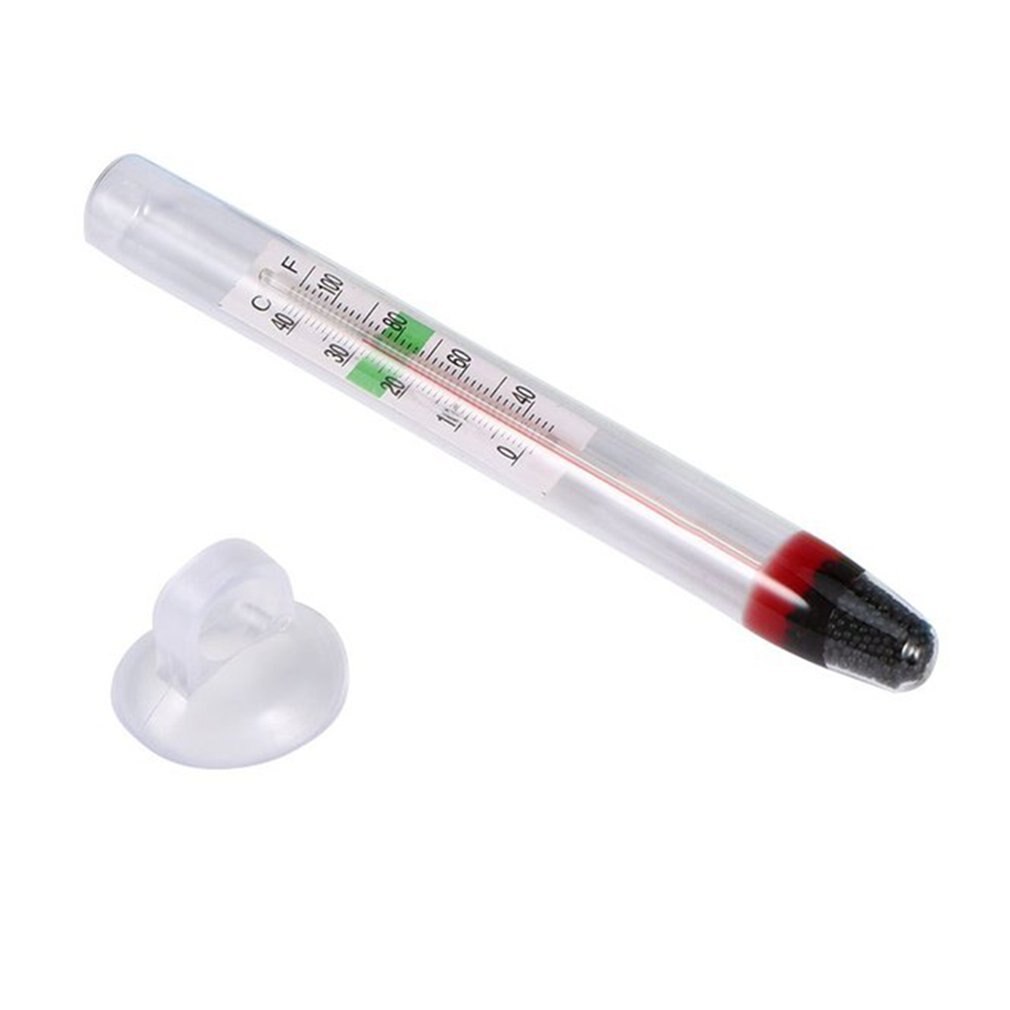 Glas Meter Aquarium Fish Tank Water Thermometer Met Zuignap Digitale Huishouden 0-44 Graden Ce