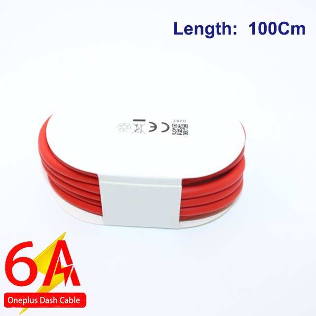 OnePlus 7Pro Dash Ladegerät Kabel 6A Typ-C Kabel Für OnePlus 7 6 5T 5 3T 3 handy USB3.1 Daten Ladung 6A Dash Kabel 1M1. 5M2M: Cable 100CM