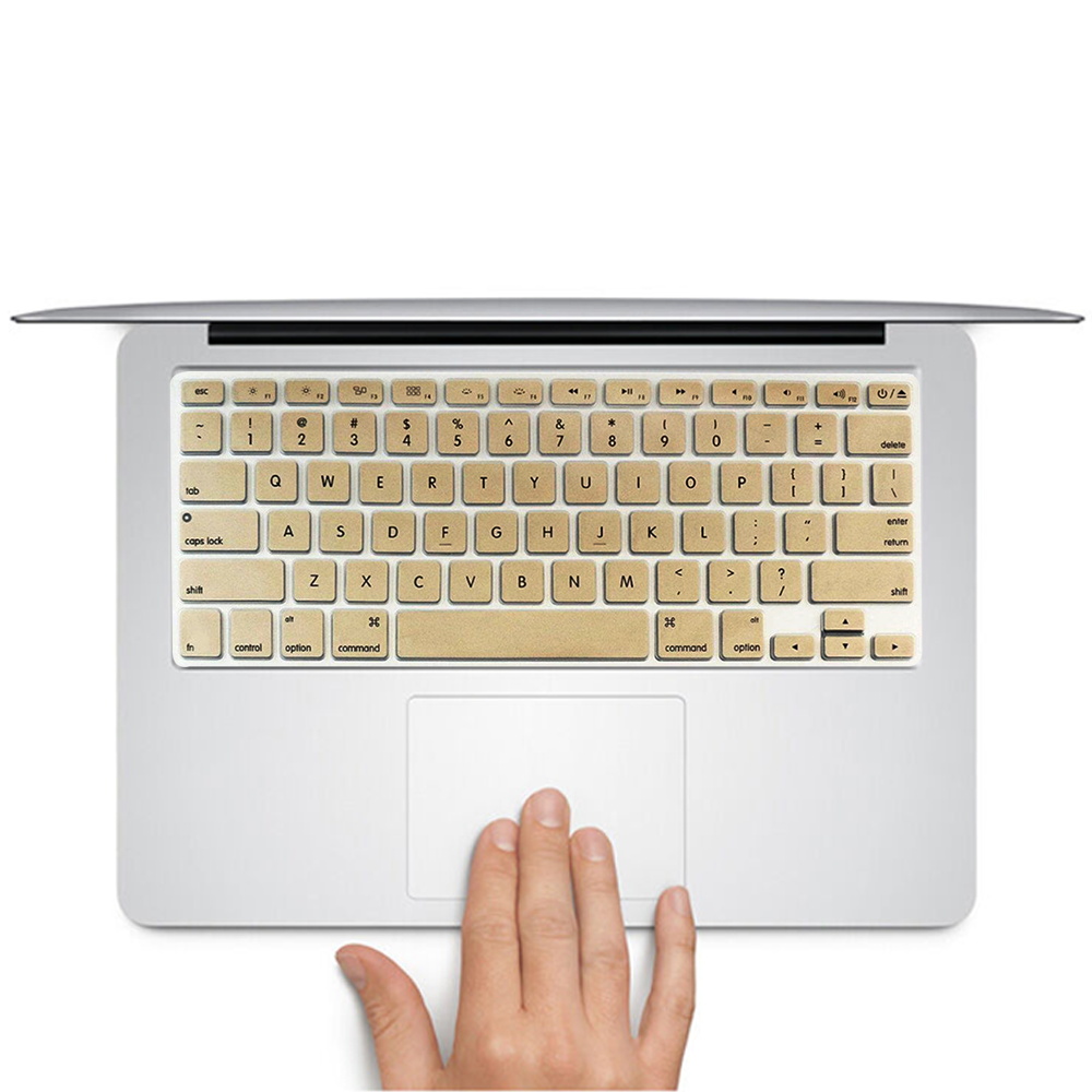 Laptop Toetsenbord Cover Voor Macbook Air 13 "A1369 A1466 A1342/Pro 13" A1278 A1425 A1502/Pro 15 "A1286 A1398 Soft Silicon Waterdicht: Gold