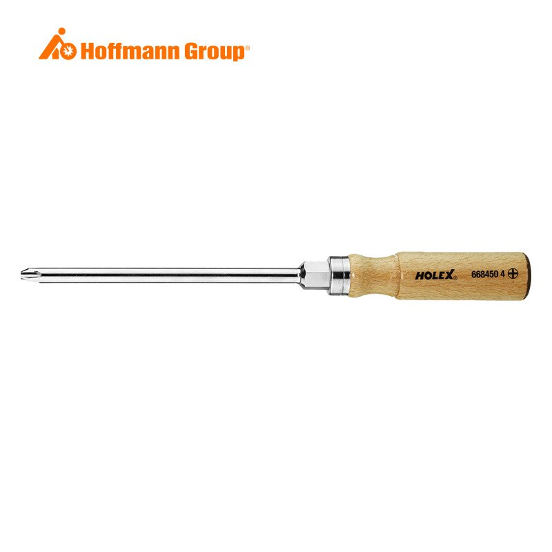 Germany Hoffman Tools Holex Crosshead Screwdriver Wooden Handle Screwdriver Chrome Vanadium Steel 668450 Metalworking 2.1-12.7mm