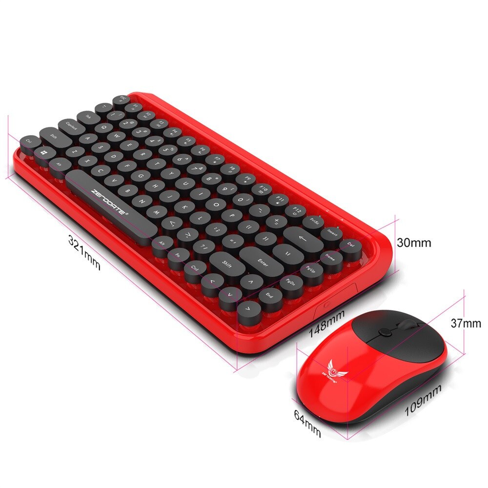 AJAZZ Ensemble Clavier et Souris sans Fil, 2.4G 84 Clés QWERTY Rétro Machine à Écrire Rond Touches Clavier Petit Cordless Esthétique Souris Compatible avec Ordinateur pour Jeu de Bureau-Dégradé Orange AJAZZ Ensemble Clavier et Souris sans Fil, 2.4G 84 Clés QWERTY Rétro Machine à Écrire Rond Touches Clavier Petit Cordless Esthétique Souris Compatible avec Ordinateur pour Jeu de Bureau-Dégradé Orange