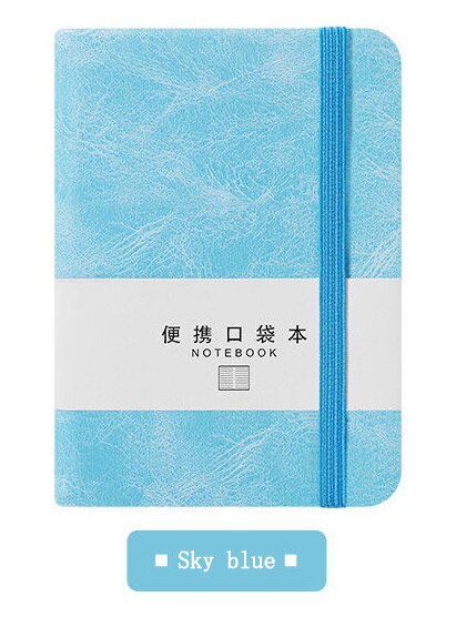 A6/A7 Pocket Notebook Portable diary Notepad Journals notebook agenda 2022 planner записная книжка office school supplies: Sky blue / A7
