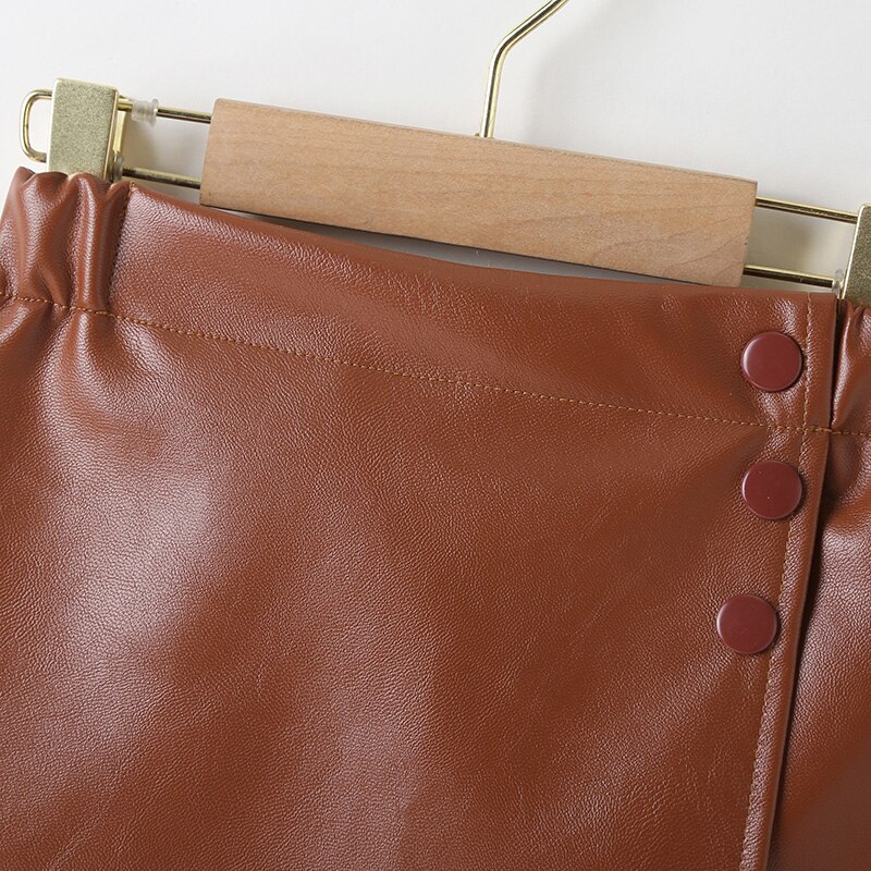 Meisjes Pu Lederen Rokken, Kinderen Kleding, Meisjes Mode Korte Rokken, lederen Rokken Geschikt Voor 3-7 Jaar Oud