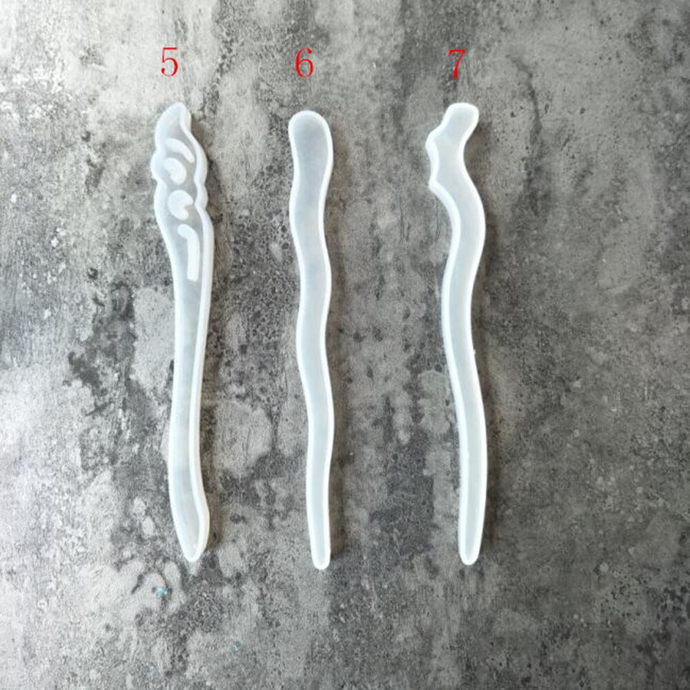 DIY Transparante Haarspeld Siliconen Mal Maken Retro Stijl Haar Stok Sieraden Hanger Hars Ambachtelijke
