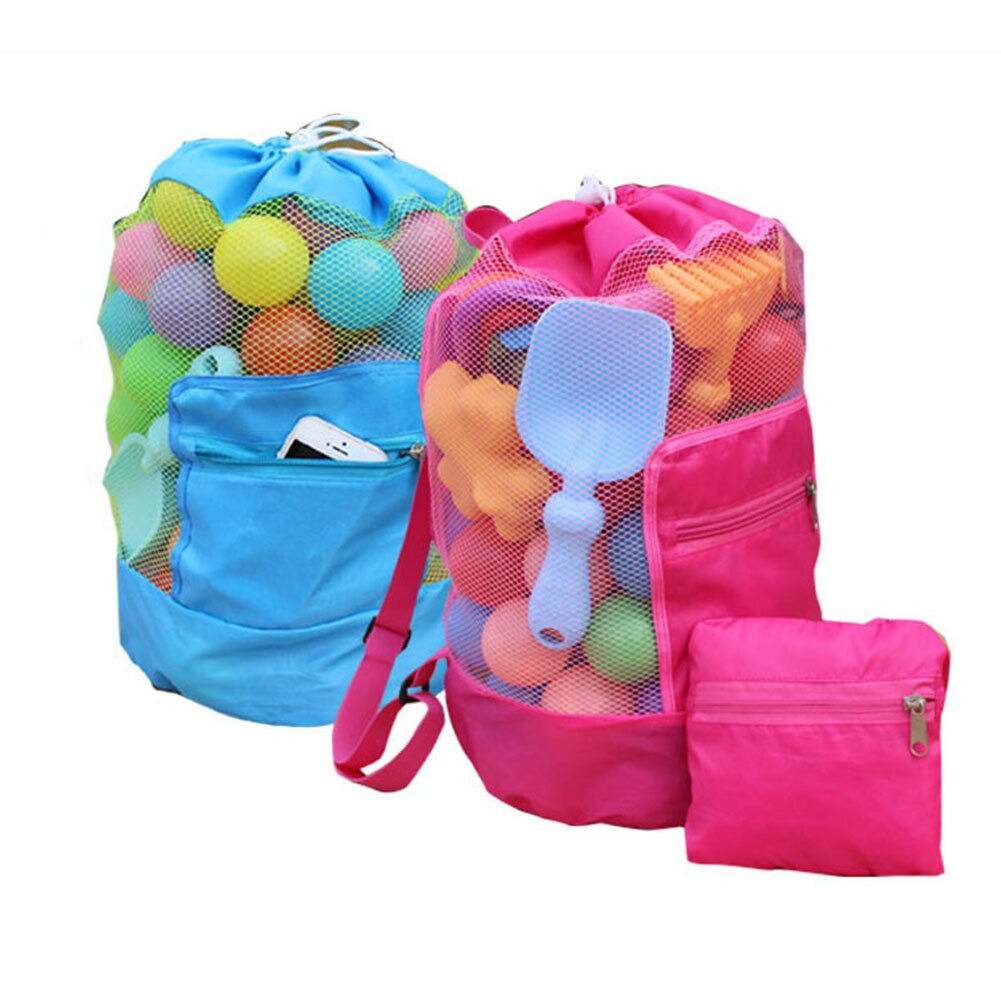 Mesh Strandtas Tote Pouch Organizer Voor Kids Strand Speelgoed