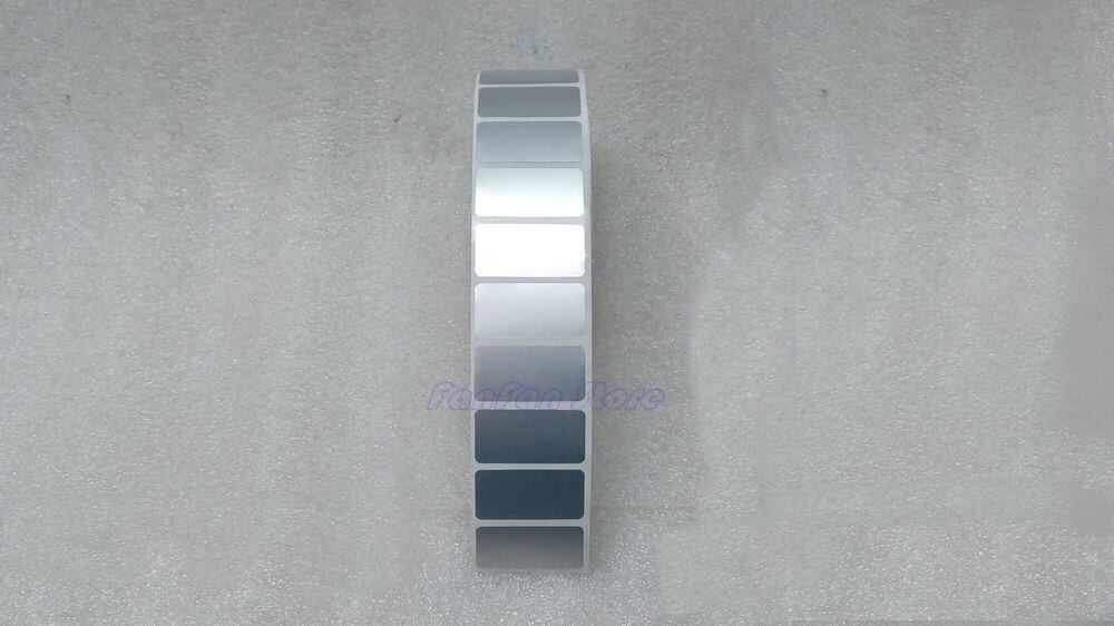 Silver PET Label Sticker 30*15mm 1300 Pieces Matte Silver PET Sticker Waterproof Tearproof Oilproof Barcode Label Sticker