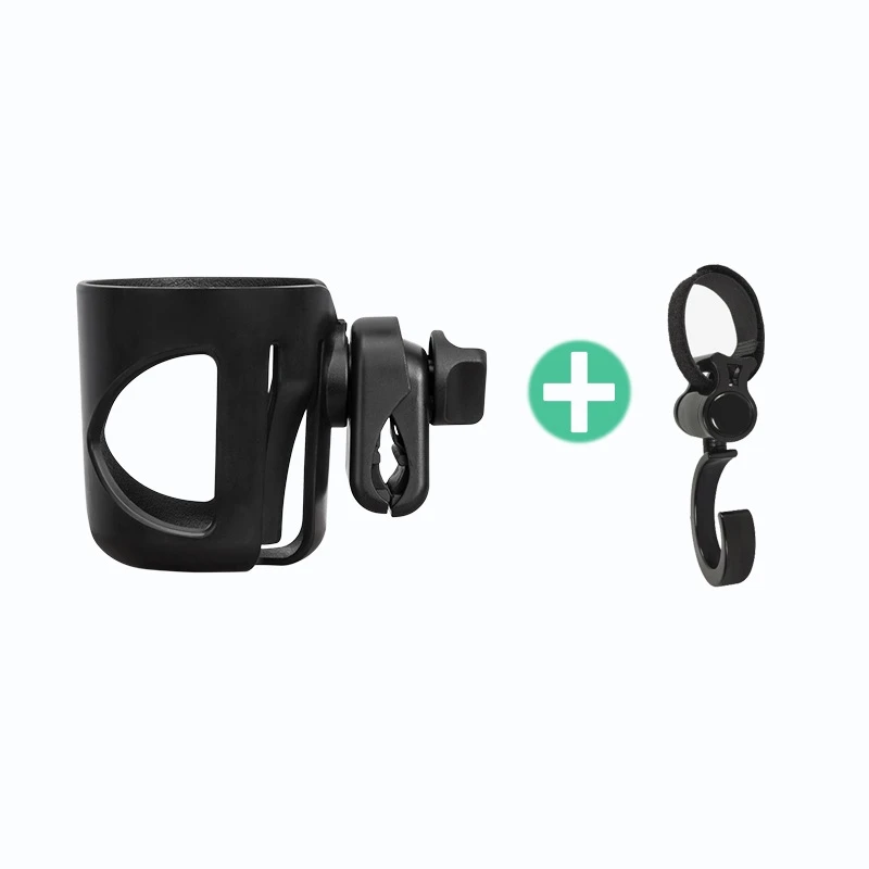 Kinderwagen Bekerhouder Rack & Hook Up Fles Universele Draaibare Bekerhouder voor Kinderwagen Draagtas Melkfles Winkelwagen: Default Title