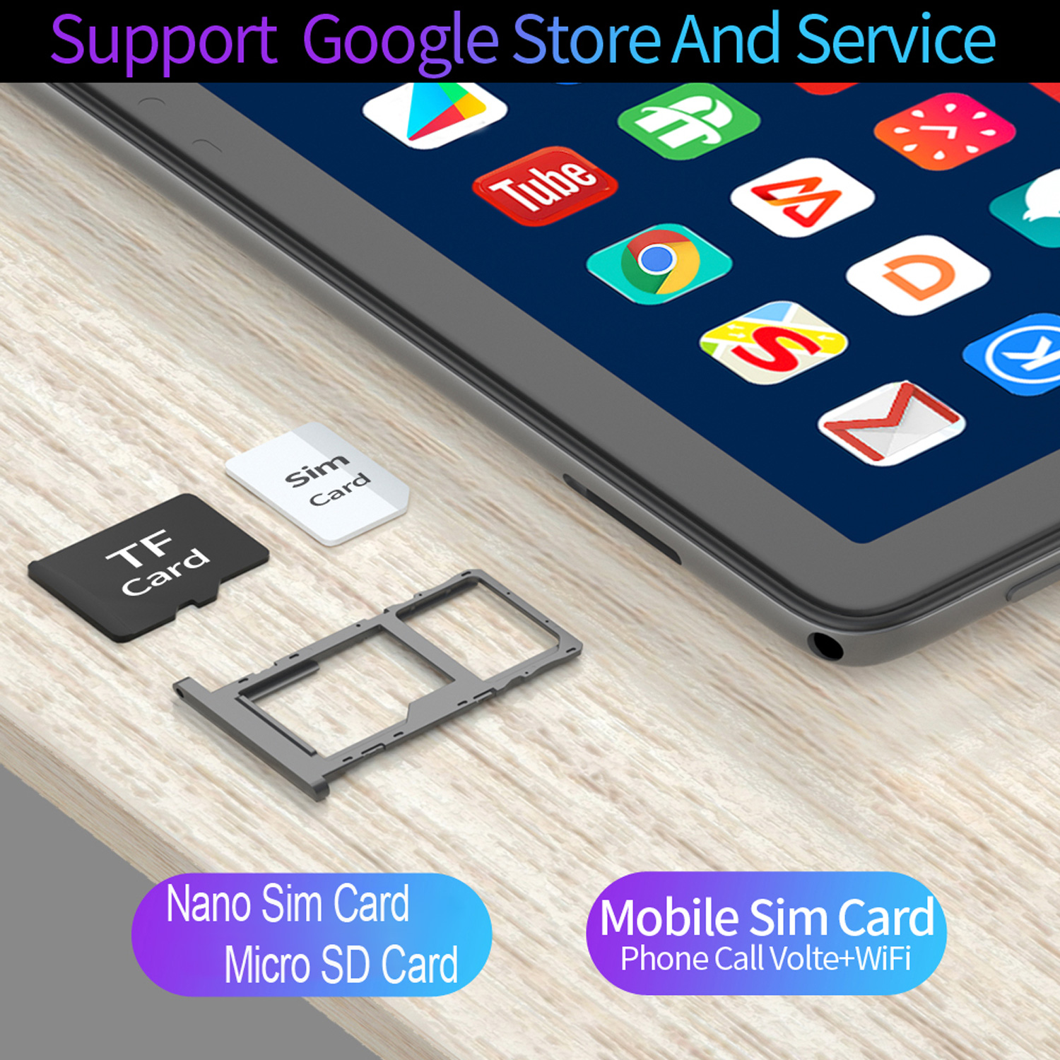 10.1 -tums android 11 surfplatta med 4gb+64gb x 1080p, 5000 x 1080p, 1280 x 800 ips fhd-pekskärm, 2mp+5mp kameror och bluetooth.