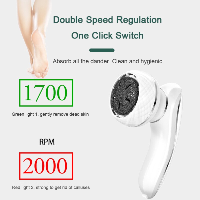 Elektryczny pilnik robić stóp skrobaczka robić pięt urządzenie robić Pedicure szlifierka Vaccum usuwanie martwego naskórka czysty Skórka akumulator pielęgnacja stóp narzędzie