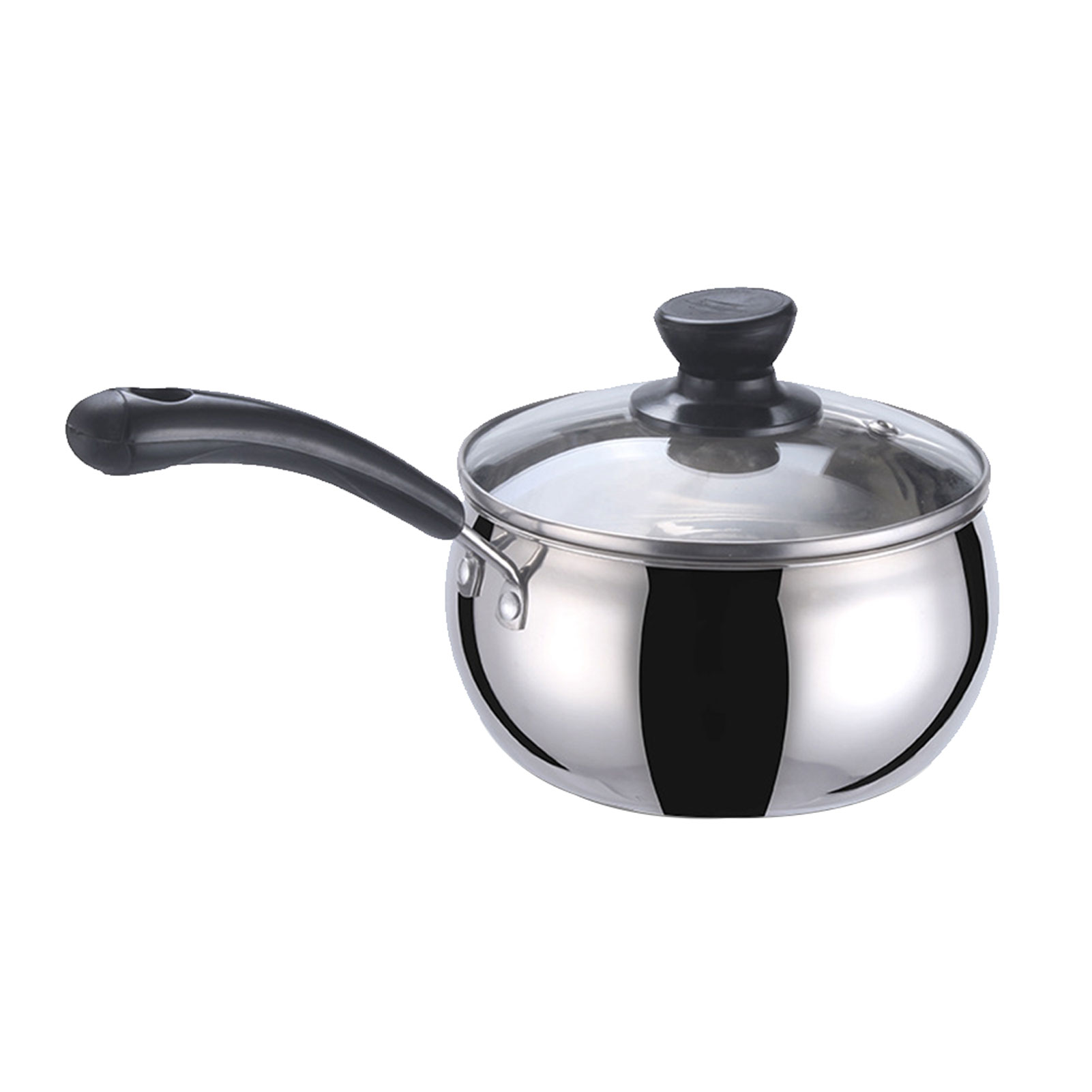 Sauce Pan Durable Stainless Steel For Induction Gas Anti Slip Handle Large With Vented Lid Home Cooking Kitchen Tools Soup Pot: 14cm