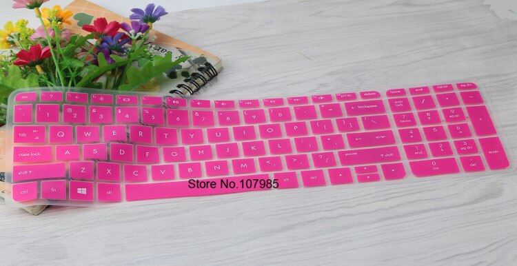 15 15.6 inch Soft Silicone Keyboard Protector Cover Skin For HP 250 G5 Pavilion 15 ENVY 15 TPN-C125 TPN-C126 HQ-TRE: Rose