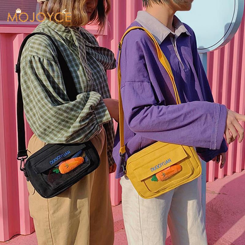 Rabanete Decoração Sacos de Ombro Meninas Novidade Canvas Crossbody Pequenas Bolsas