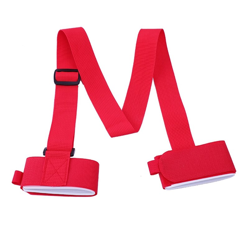 Verstelbare Skateboard Ski Board Bandjes Schoudertas Handvat Riem Snowboard Binding Tie Fastener Sling Riem: Red